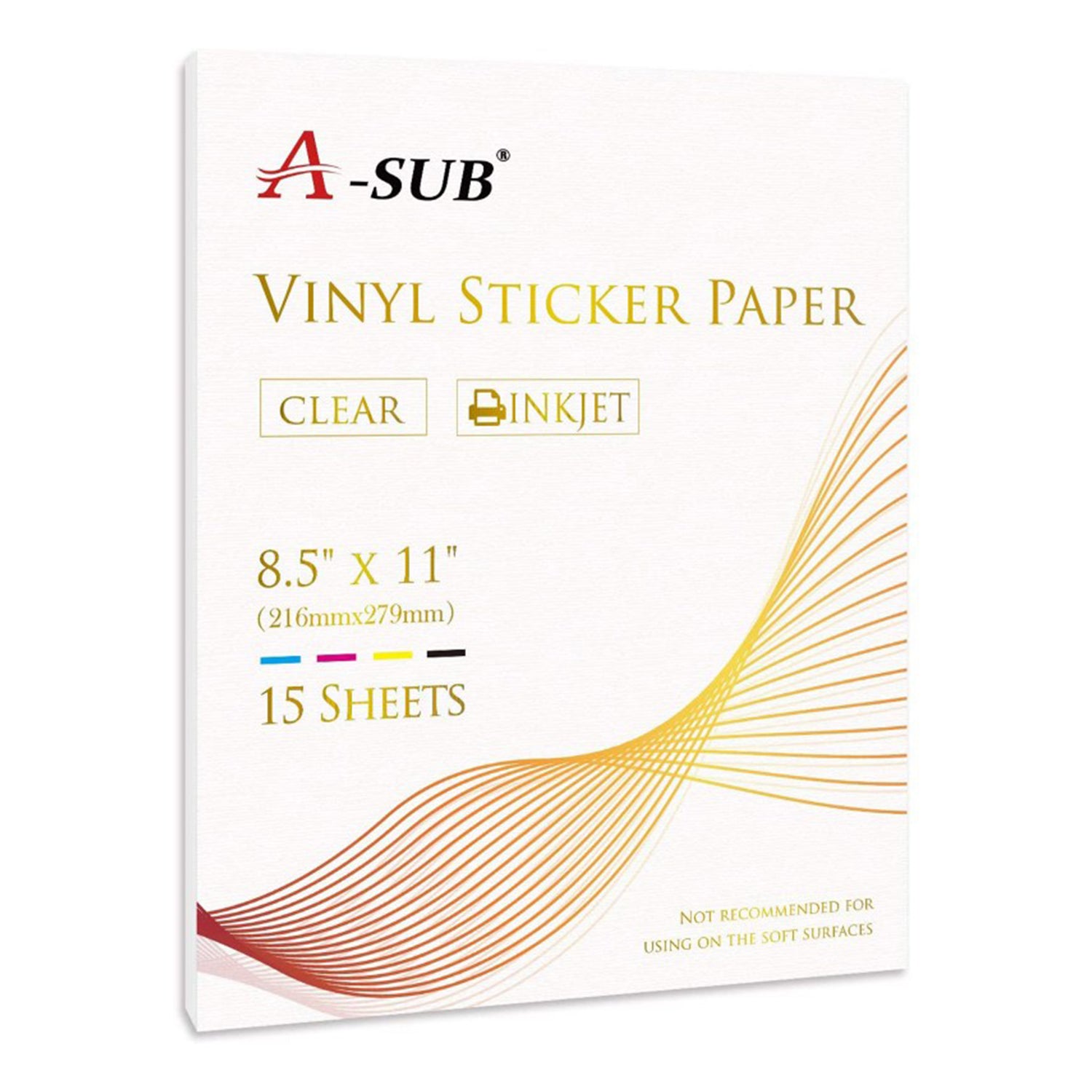 8.5 X 11 CLEAR Gloss Inkjet Printable Sticker Paper 