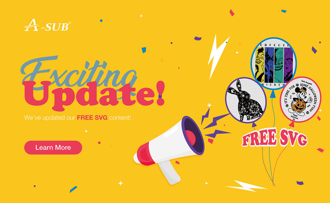 A-SUB Has Updated Its Free SVG Content: Fresh Designs Await!