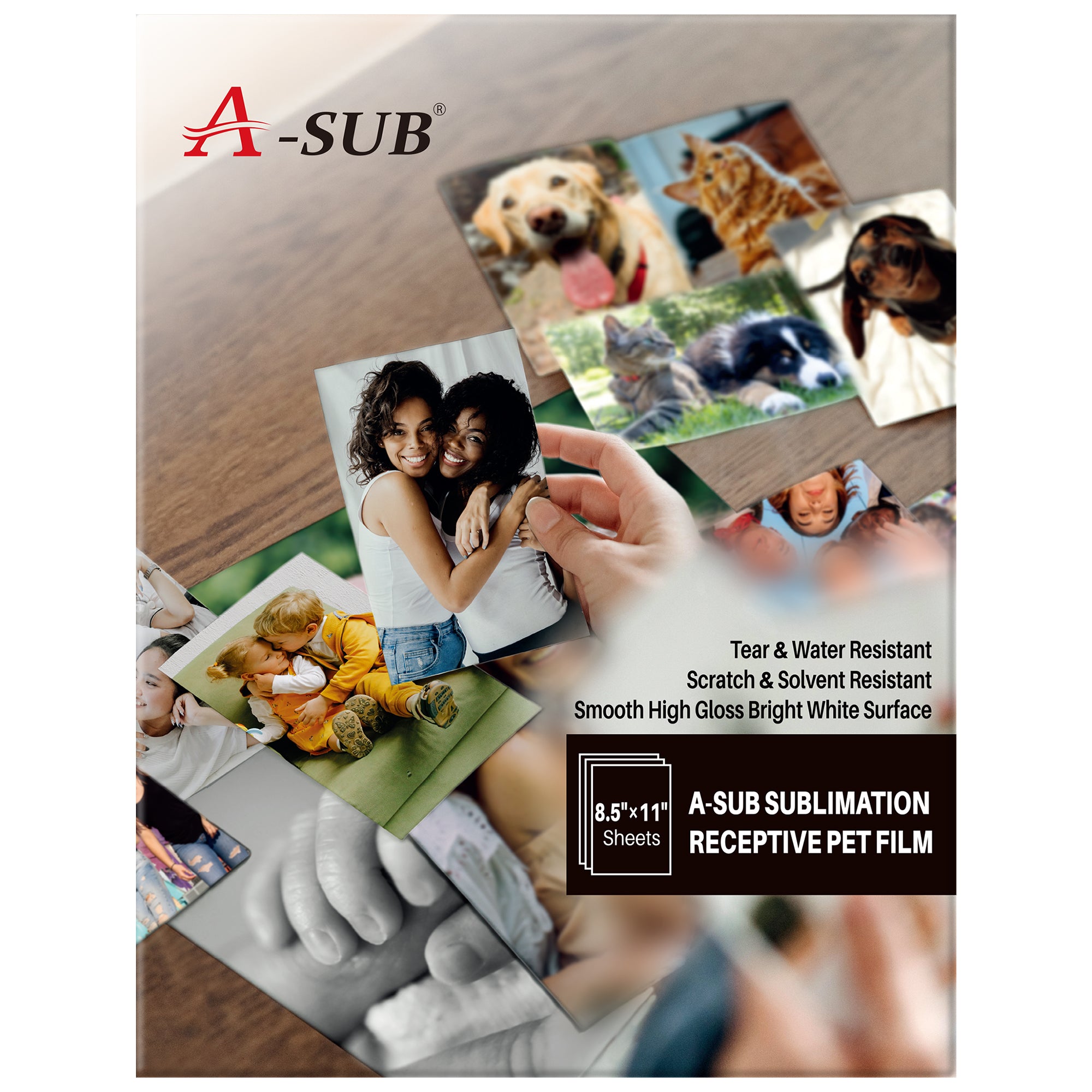 A-SUB  Chrome Sublimation Receptive PET Film (8.5 x 11