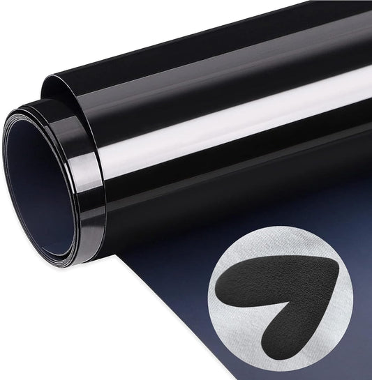 A-SUB  3D Puff Vinyl Heat Transfer - Black Puff Vinyl Roll 10''x 8FT