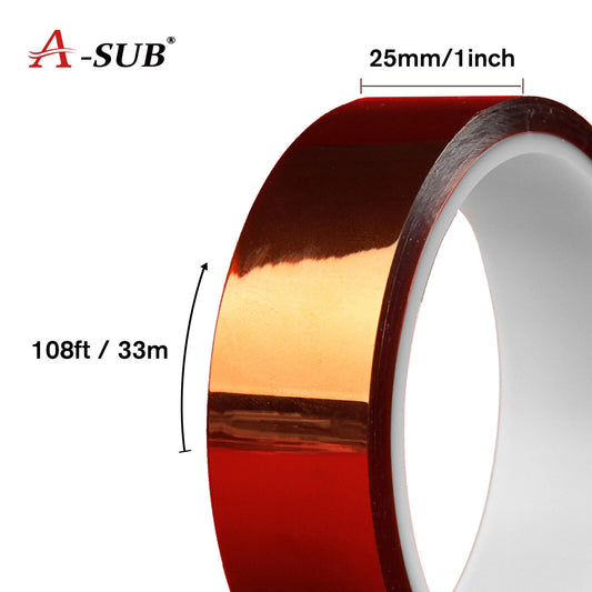 A-SUB Heat Resistant Tape 25mm x 108FT