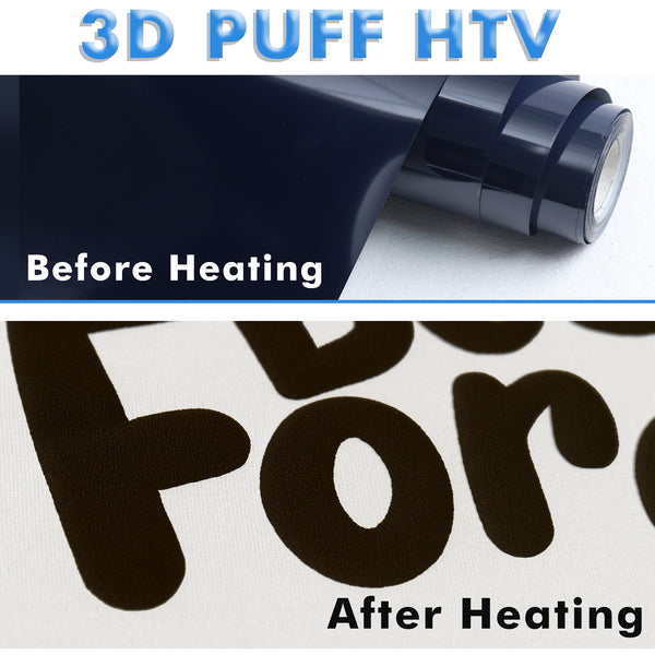 3D Puff Heat Transfer Fashion Vinyl Large Sheet and Rolls 