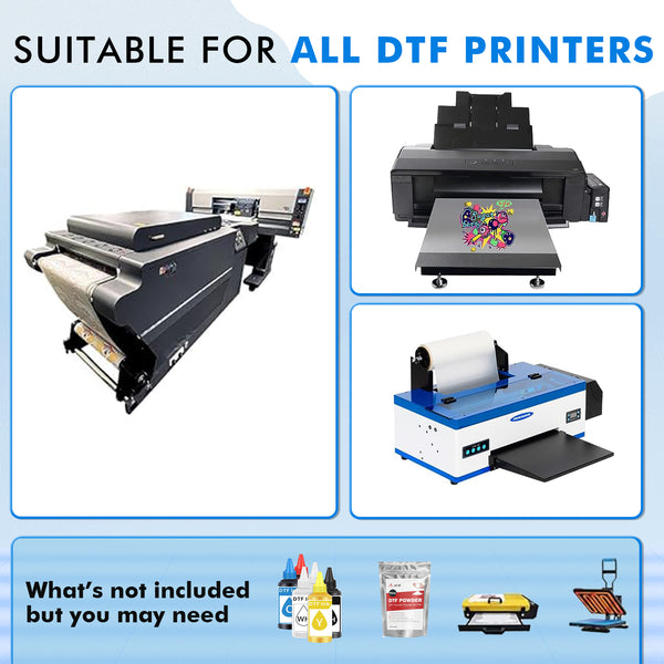 A-SUB DTF Film Paper - 30 Sheets A4 Clear Heat Transfer Paper for DTF  Printer on Dark, Light, Cotton, Polyester Fabrics 8.3 x 11.7 , Double  Sided