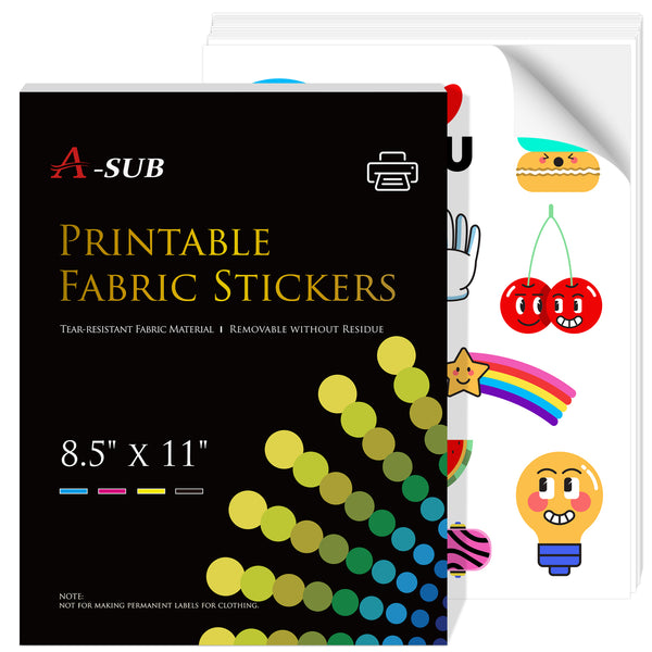 A-SUB  Inkjet Self Adhesive Fabric Sticker 8.5"*11" 10 sheets