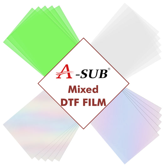 A-SUB DTF Varied Effects Film Set 8.5"*11"-Glow in the Dark , Holographic,Chameleon, Matte