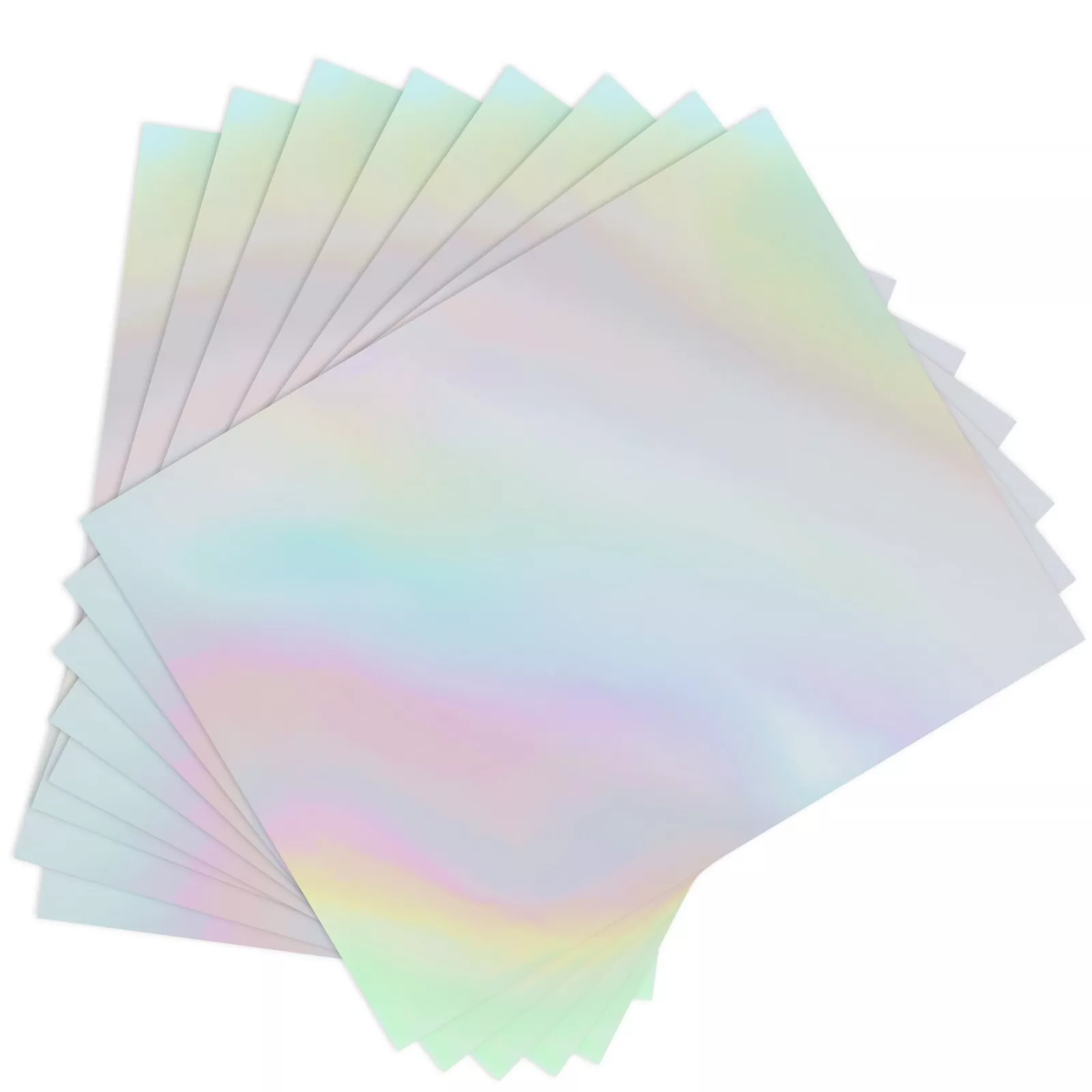 Clear Rainbow Holographic Sticker Paper for Inkjet & Laser Printers 8.5x11 inches