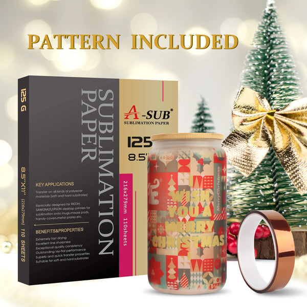 WiSh you Merry Christmas Sublimation Bundle (Pattern included)