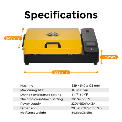 DTF Powder Curing Oven(A3/A4) Upgrade A280