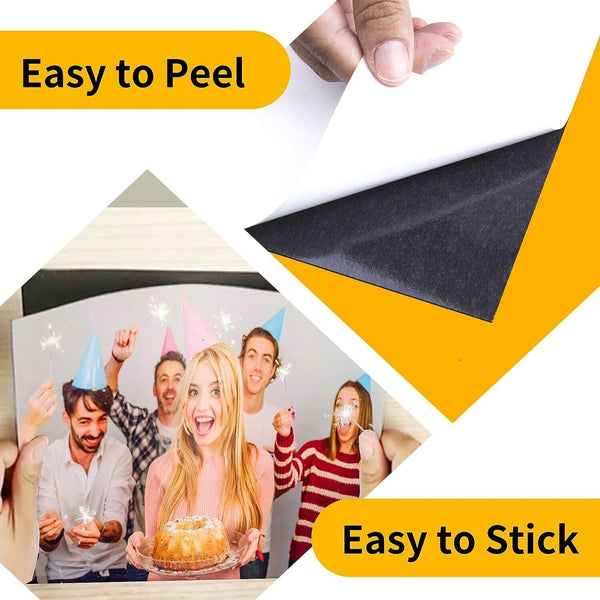 Magnetic Adhesive Sheets with Self Adhesive Backing 26 Mil 8x10 inches 12 Sheets