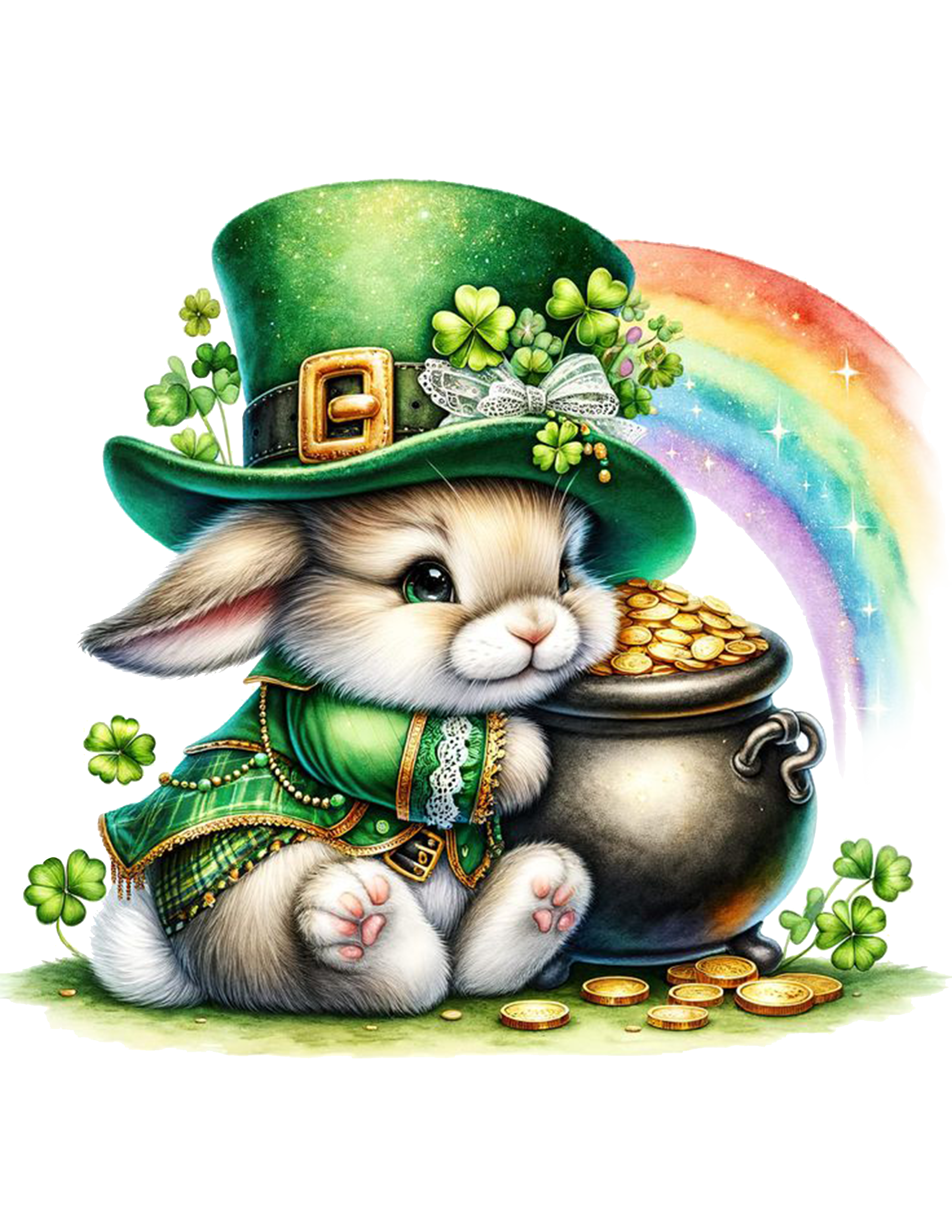 St. Patrick's Day-Rabbit PNG