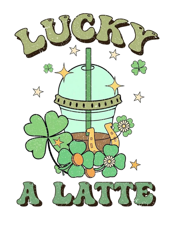 St. Patrick's Day-Lucky A latte PNG