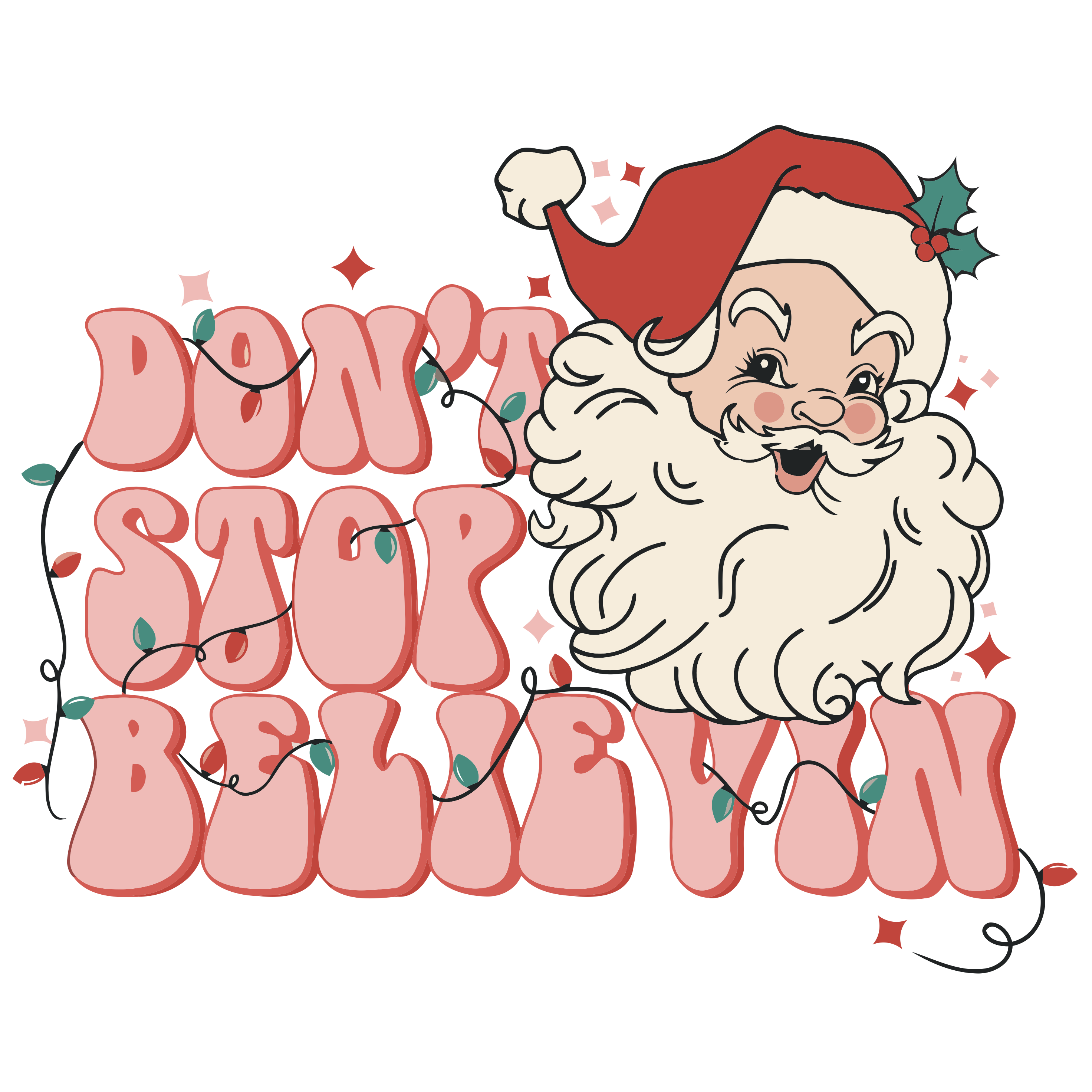 Don't stop believing Christmas PNG