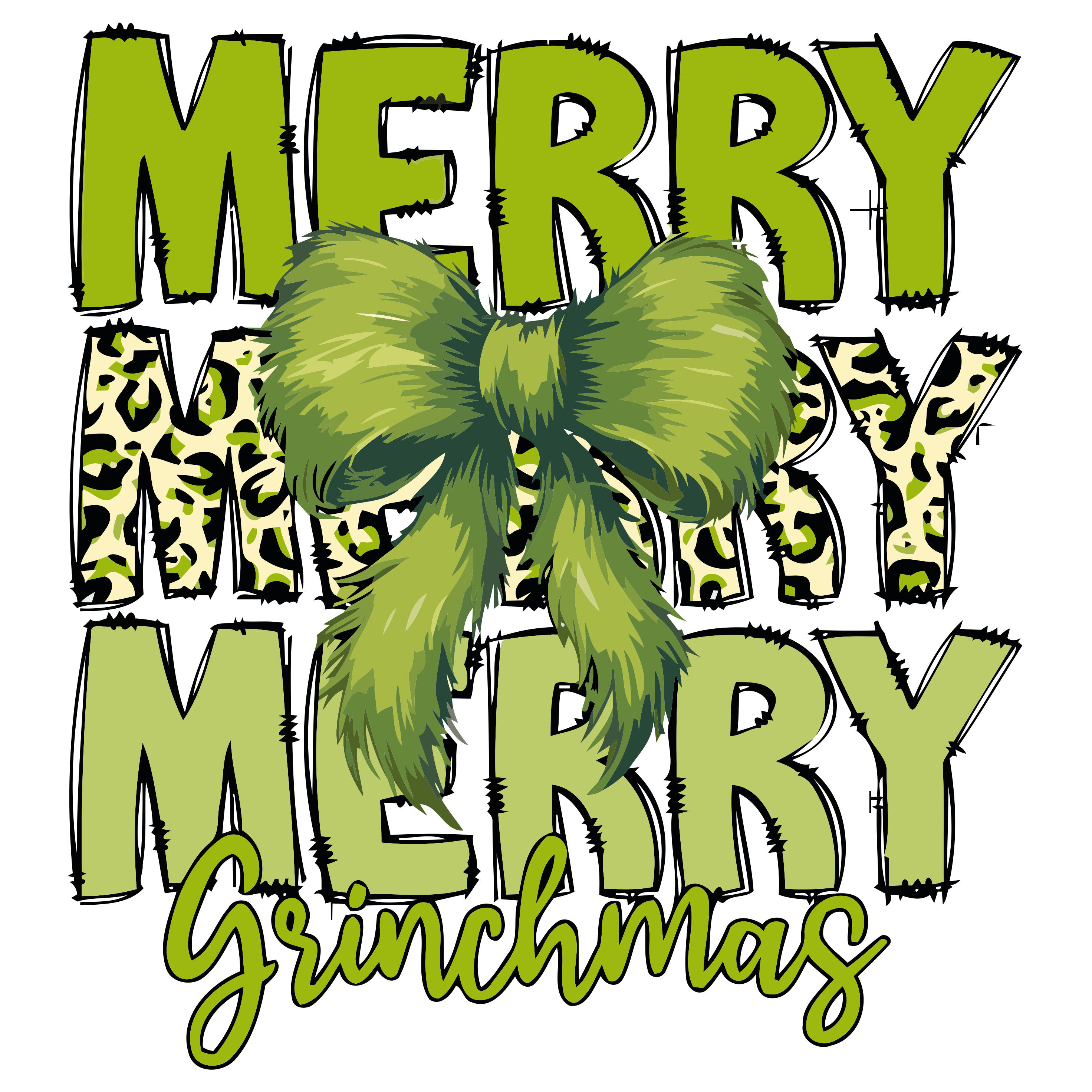 Green Merry Grinchmas PNG