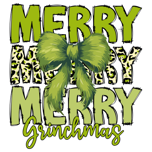 Green Merry Grinchmas PNG