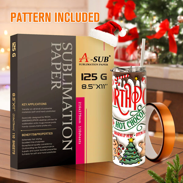 Merry Christmas 20 OZ Sublimation Bundle (3D Pattern included)