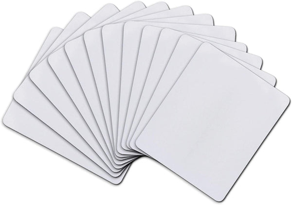 A-SUB Sublimation Mouse Pad Blank 9.4x7.9x0.07 inches White 12pcs